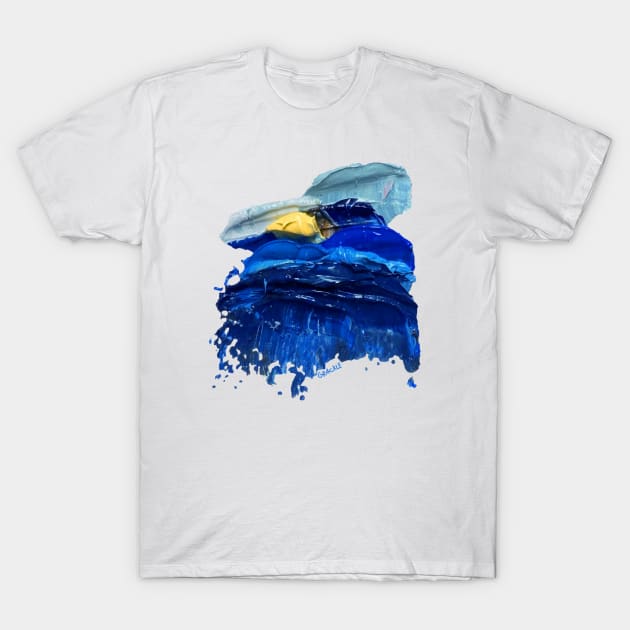 Moody Blues Paint Smear T-Shirt by Jan Grackle